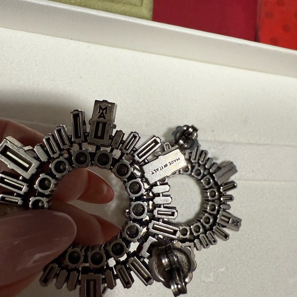 Authentic Amina Muaddi mini begum earrings black diamond - Picture 7 of 10